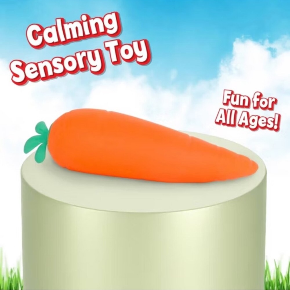 Squeeezy Orange Calming Sensory Carrot Toy for Kids